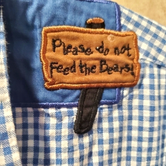 Cabin Core Gingham Applique Art Button-down Shirt - Picture 4 of 7